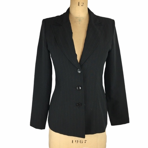 3/$30 Garage Y2K Vintage Pinstriped Dark Academia Blazer - Picture 2 of 10